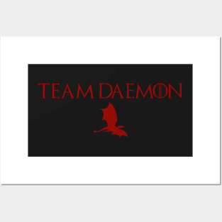 team daemon red with red dragon Posters and Art